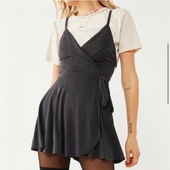 Kimchi Blue Skort Wrap Romper - Picture 2 of 6